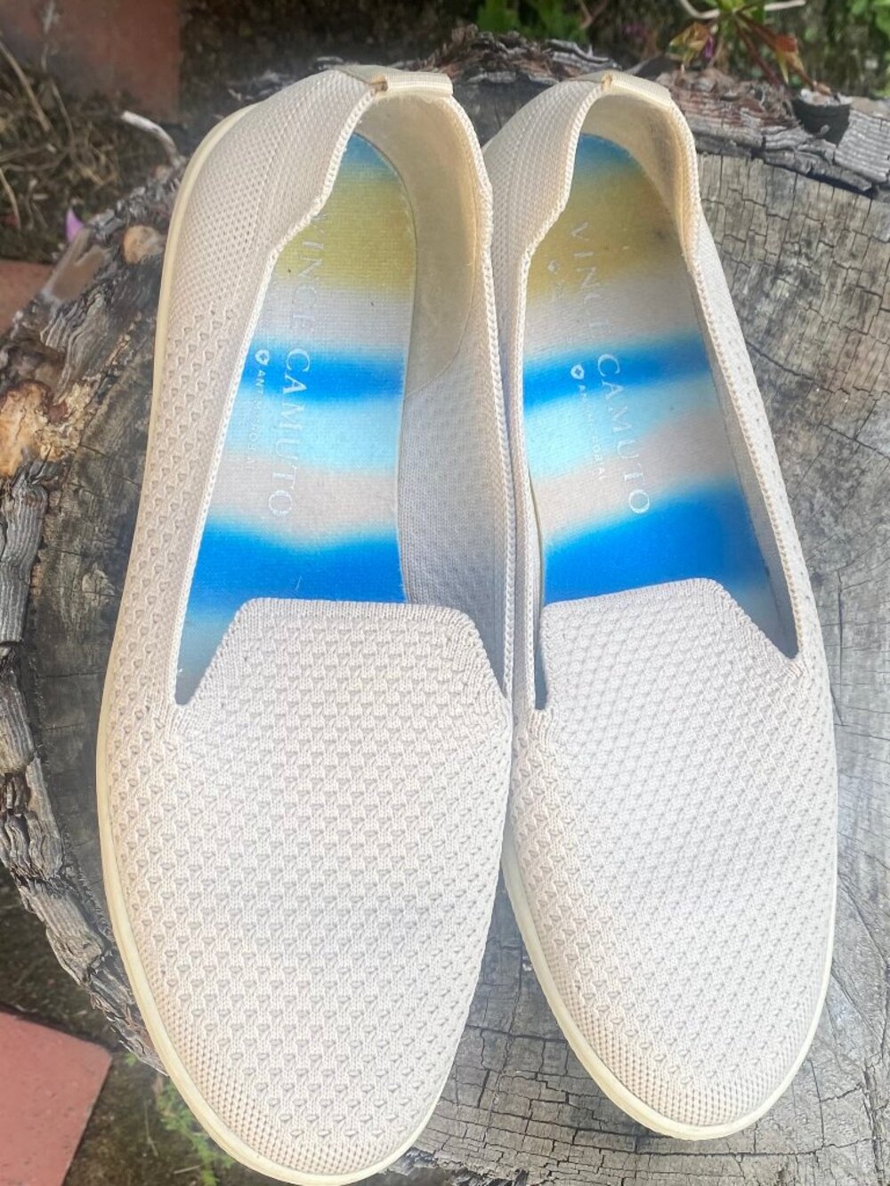 Vince Camuto Slip On Beige Sneakers Size 8.5